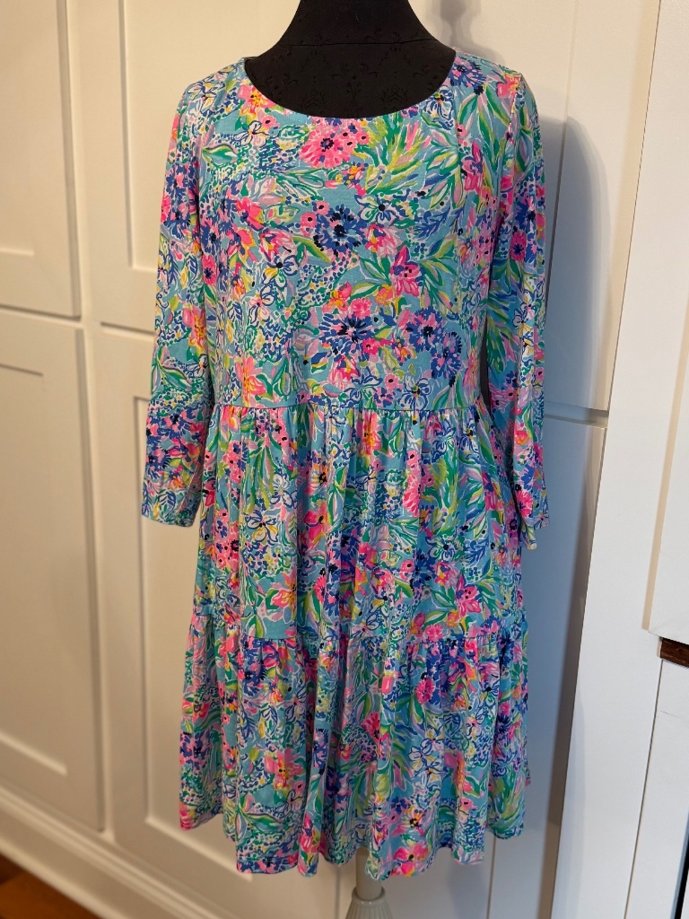 Lilly Pulitzer Geanna Dress in Amalfi Blue Alligator Isle print